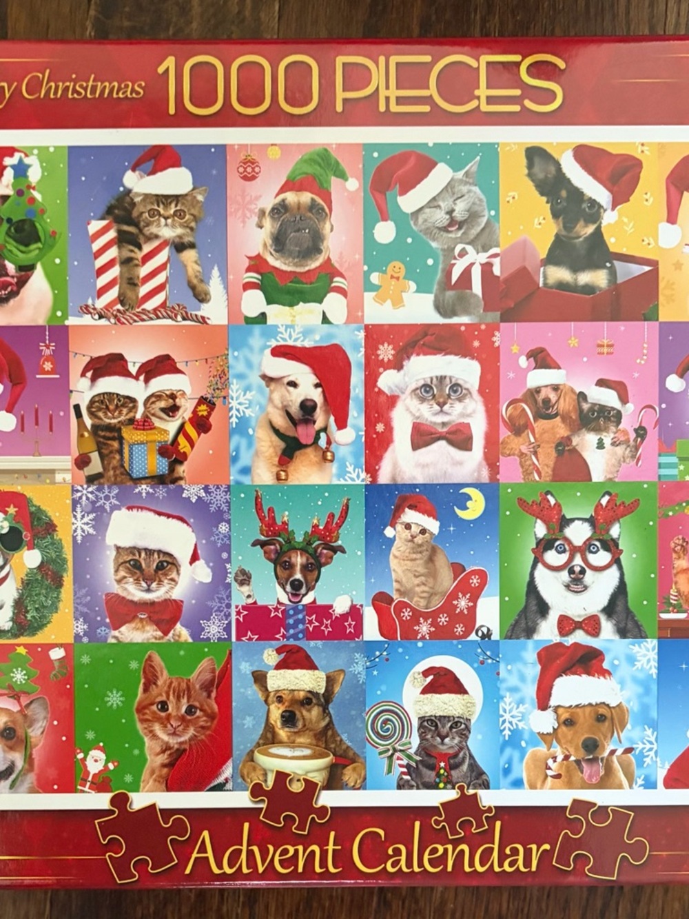1000 Piece Advent Calendar Puzzle - Festive Pets